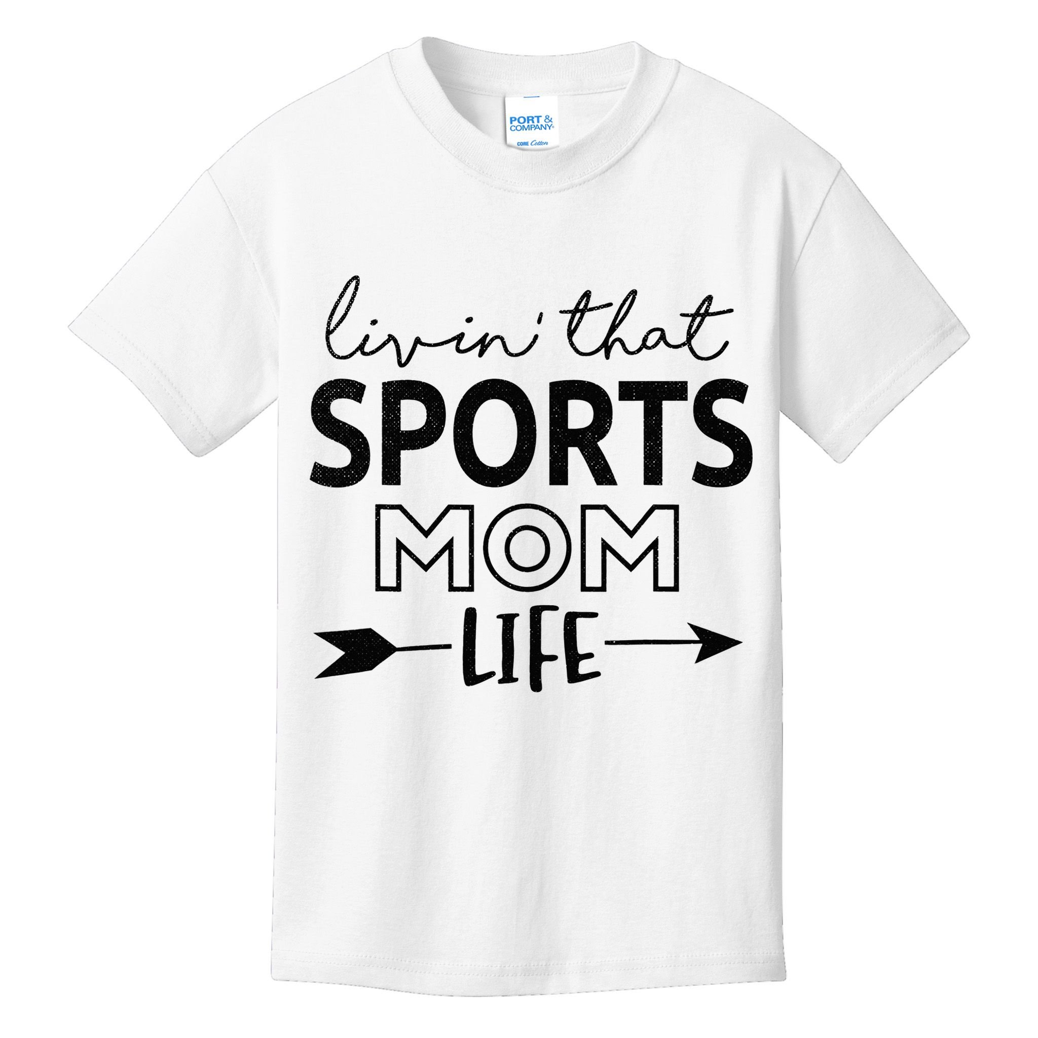 Living That Sports Mom Life Mother's Day Momma Mama Kids T-Shirt
