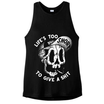 Life's Too Short To Give A Shit Ladies PosiCharge Tri-Blend Wicking Tank