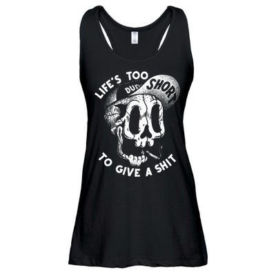 Life's Too Short To Give A Shit Ladies Essential Flowy Tank
