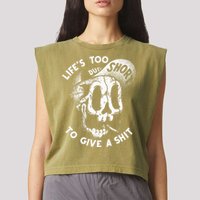 Life's Too Short To Give A Shit Garment-Dyed Women's Muscle Tee