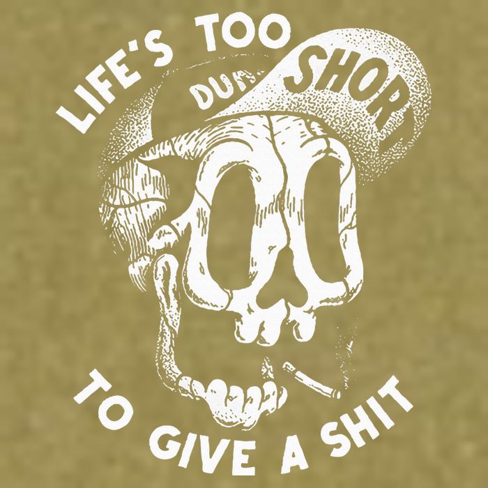 Life's Too Short To Give A Shit Garment-Dyed Women's Muscle Tee