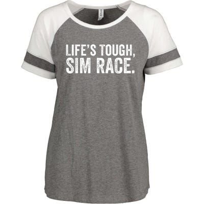 LifeS Tough Sim Race Sim Racing Funny Sim Racer Funny Racing Video Games Esport Enza Ladies Jersey Colorblock Tee