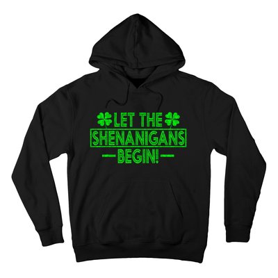 Let The Shenanigans Begin retro Clovers St Patrick's Day Hoodie