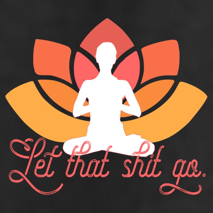 Let That Shit Go Funny Yoga Meditation Mindful Af Meme Funny Gift Adult Drive Performance Visor