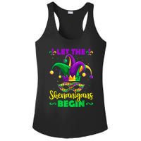 Let The Shenanigans Begin Mardi Gras Ladies PosiCharge Competitor Racerback Tank