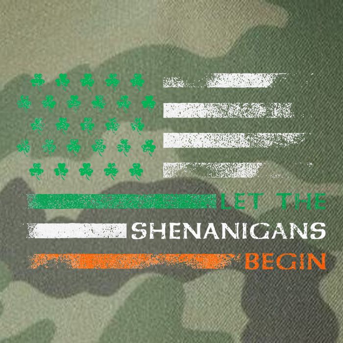 Let The Shenanigans Begin St Patrick Day Irish American Flag Legacy Tie Dye Trucker Hat