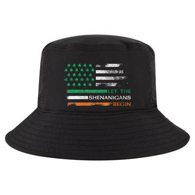 Let The Shenanigans Begin St Patrick Day Irish American Flag Cool Comfort Performance Bucket Hat