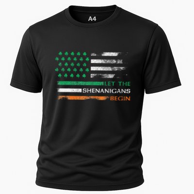 Let The Shenanigans Begin St Patrick Day Irish American Flag Performance Shirt