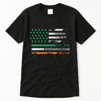 Let The Shenanigans Begin St Patrick Day Irish American Flag Tall T-Shirt