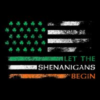 Let The Shenanigans Begin St Patrick Day Irish American Flag 16 in Basic Backpack
