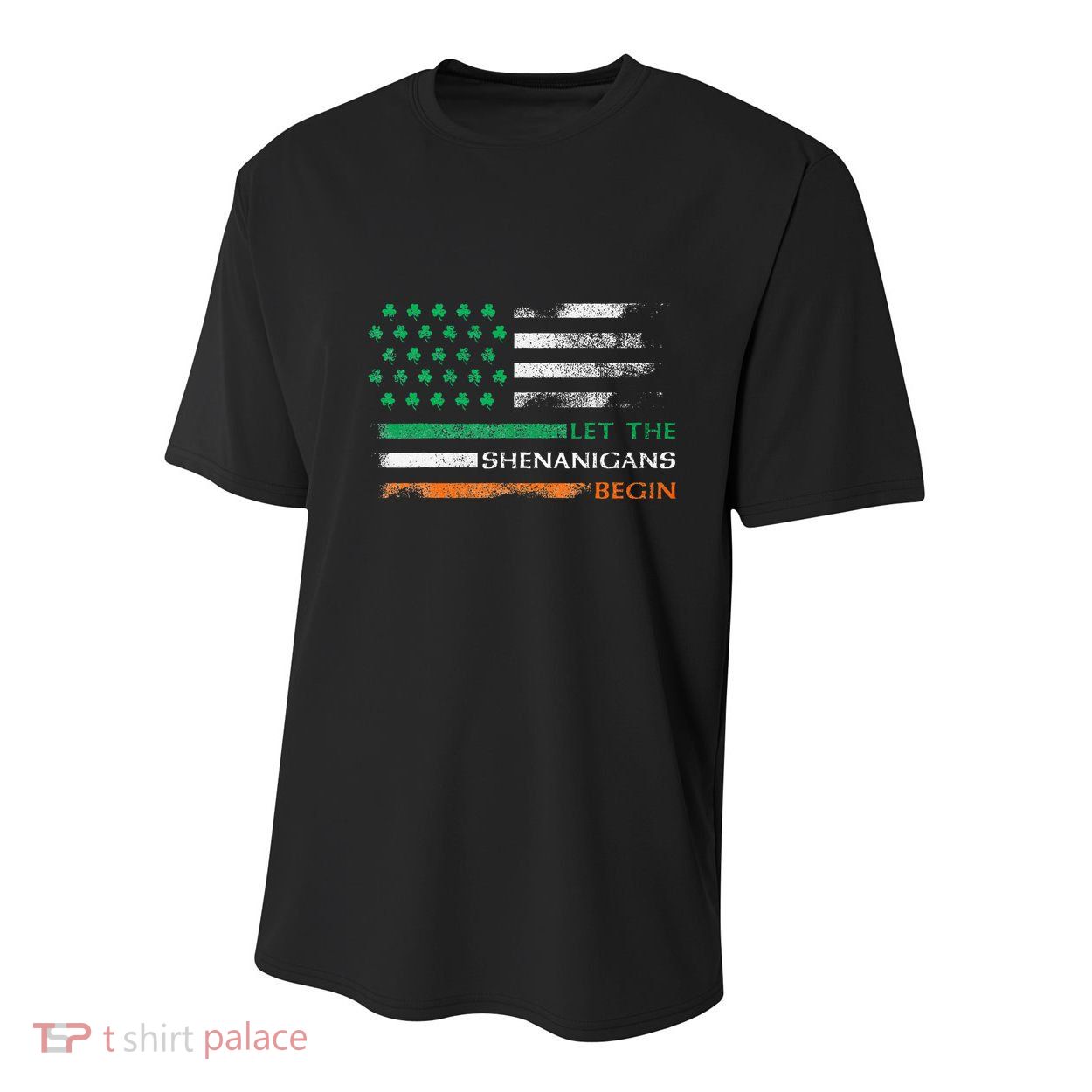 Let The Shenanigans Begin St Patrick Day Irish American Flag Youth Performance Sprint T-Shirt