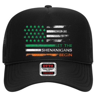 Let The Shenanigans Begin St Patrick Day Irish American Flag Trucker Hat