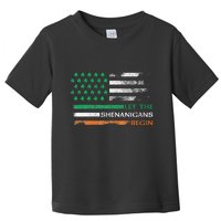 Let The Shenanigans Begin St Patrick Day Irish American Flag Toddler T-Shirt