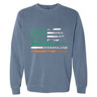 Let The Shenanigans Begin St Patrick Day Irish American Flag Garment-Dyed Sweatshirt