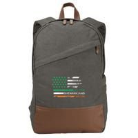 Let The Shenanigans Begin St Patrick Day Irish American Flag Cotton Canvas Backpack