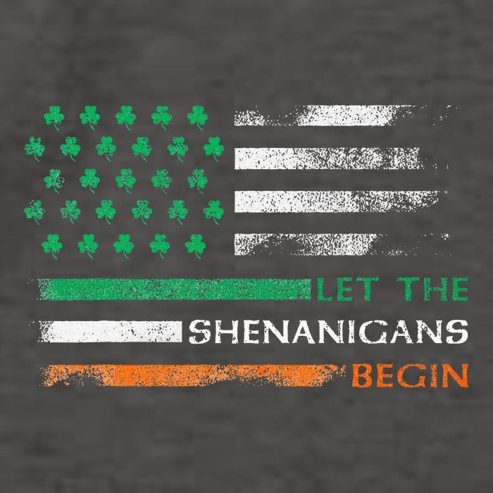 Let The Shenanigans Begin St Patrick Day Irish American Flag Vector Backpack