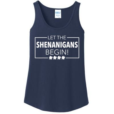 Let The Shenanigans Begin Funny St. Patricks Day Ladies Essential Tank