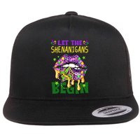 Let The Shenanigans Begin Mardi Gras Lips Flatbill Hat