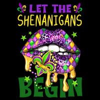 Let The Shenanigans Begin Mardi Gras Lips Flatbill Hat