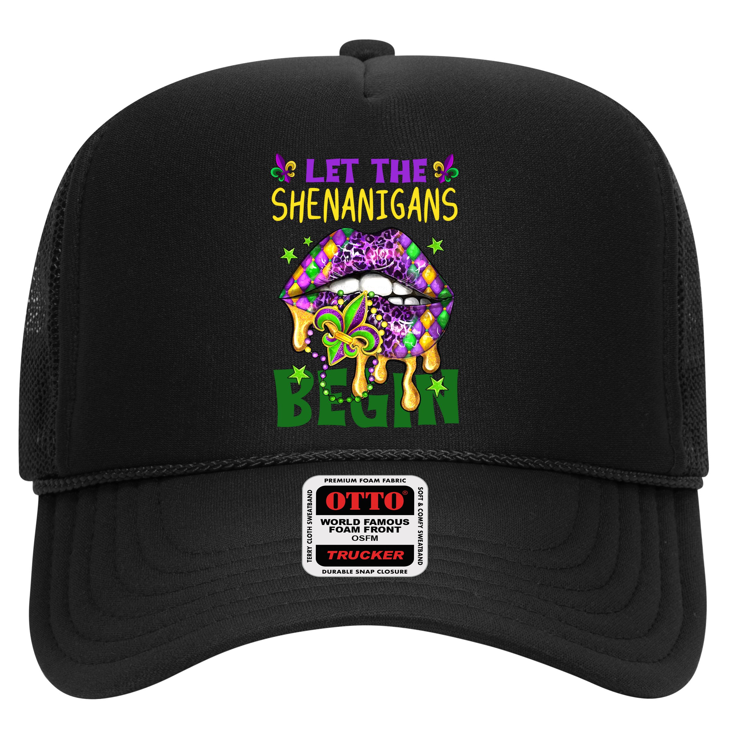 Let The Shenanigans Begin Mardi Gras Lips Hat