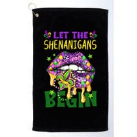 Let The Shenanigans Begin Mardi Gras Lips Golf Towel