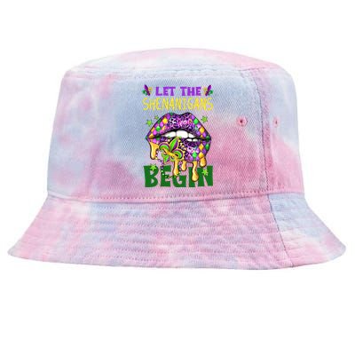 Let The Shenanigans Begin Mardi Gras Lips Tie-Dyed Bucket Hat