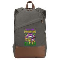 Let The Shenanigans Begin Mardi Gras Lips Cotton Canvas Backpack