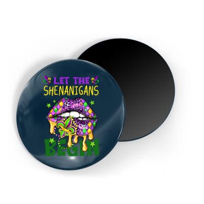 Let The Shenanigans Begin Mardi Gras Lips Magnet