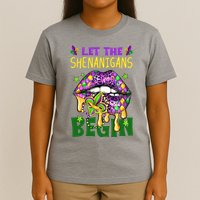 Let The Shenanigans Begin Mardi Gras Lips T-Shirt