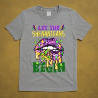 Let The Shenanigans Begin Mardi Gras Lips T-Shirt