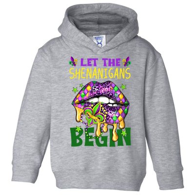Let The Shenanigans Begin Mardi Gras Lips Toddler Hoodie