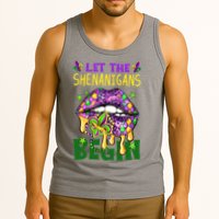 Let The Shenanigans Begin Mardi Gras Lips Tank Top