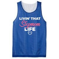 Livin That Stepmom Life Family Bonus Mom Gift Mesh Reversible Basketball Jersey Tank