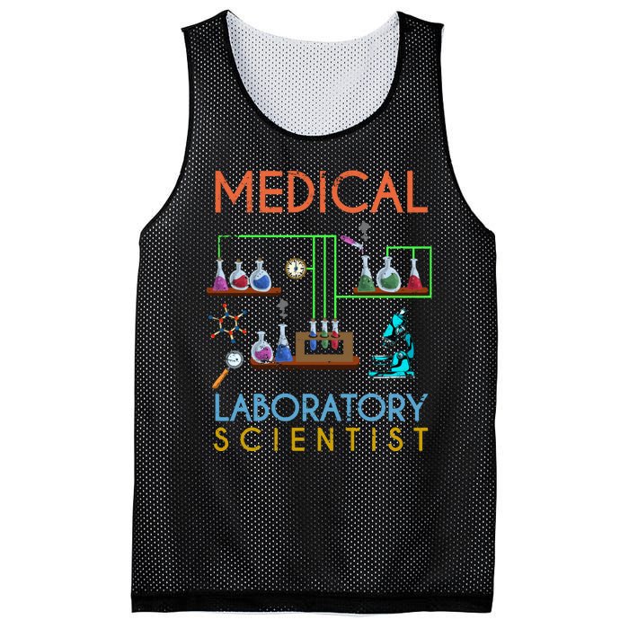 Lab Technologist Science Geek Medical Laboratory Scientist Mesh Reversible Basketball Jersey Tank