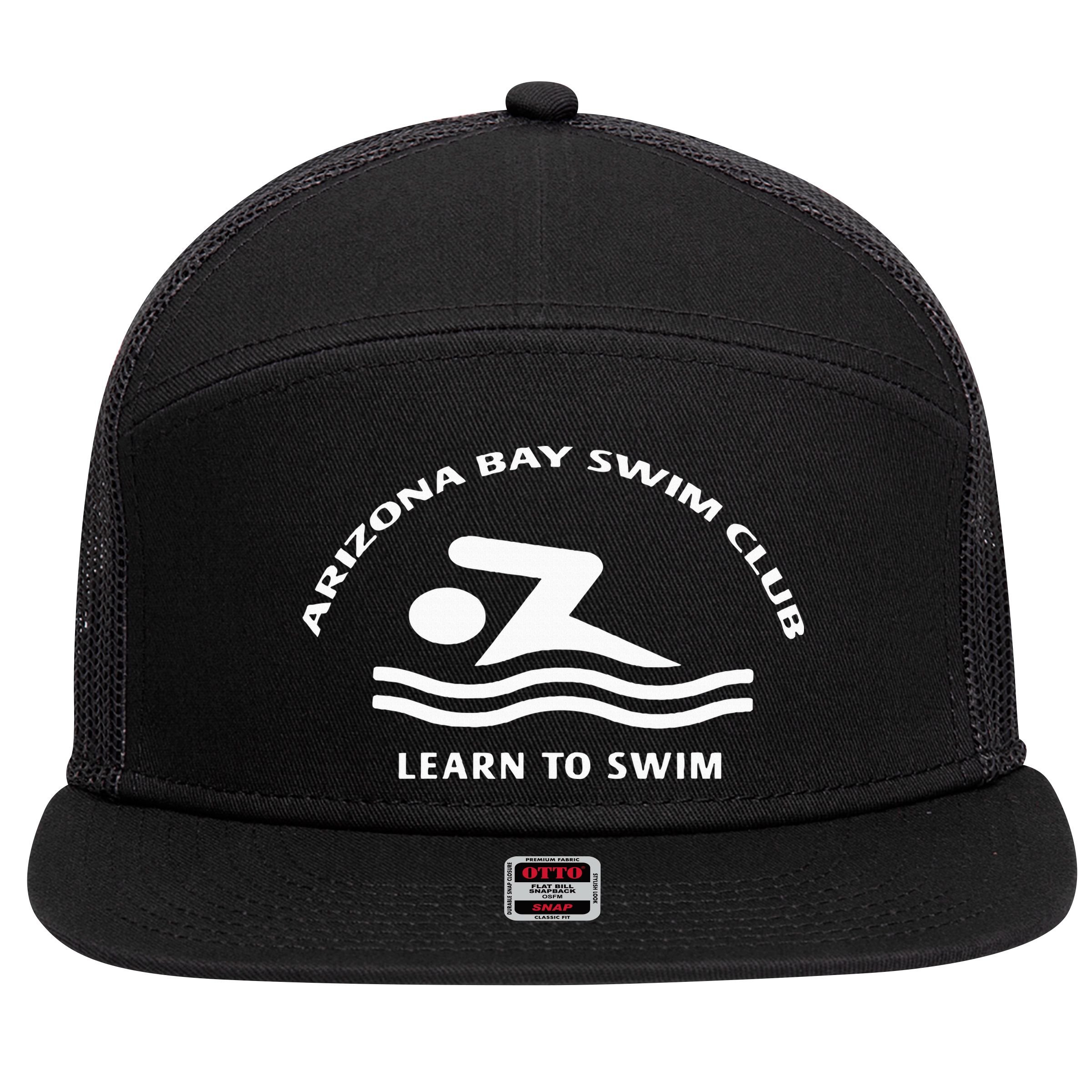 Learn To Swim Arizona Bay Swim Club Summer Fashion 7 Panel Mesh Trucker Snapback Hat