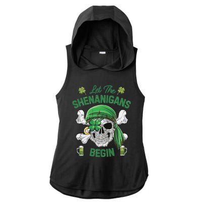 Let The Shenanigans Begin Ladies PosiCharge Tri-Blend Wicking Draft Hoodie Tank