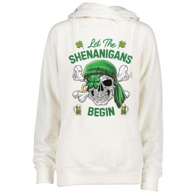 Let The Shenanigans Begin Womens Funnel Neck Pullover Hood