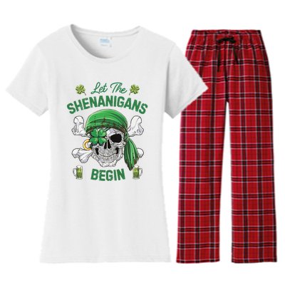 Let The Shenanigans Begin Women's Flannel Pajama Set