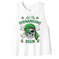 Let The Shenanigans Begin Women's Racerback Cropped Tank