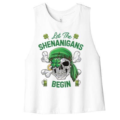 Let The Shenanigans Begin Women's Racerback Cropped Tank