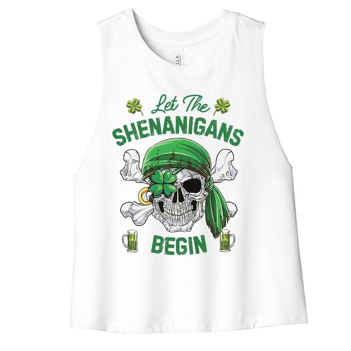 Let The Shenanigans Begin Women's Racerback Cropped Tank