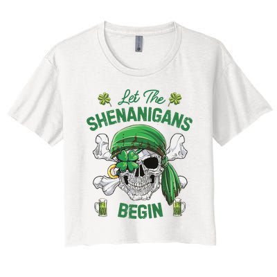 Let The Shenanigans Begin Women's Crop Top Tee