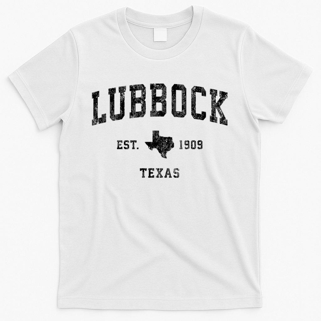 Lubbock Texas Tx Vintage Established Athletic Sports Design T-Shirt