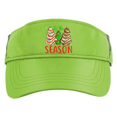 Little Tis' The Season Christmas Tree Cakes Debbie Becky Gift Adult Drive Performance Visor