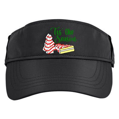 Little Tis' The Season Christmas Tree Cakes Debbie Becky Jen TShirt Adult Drive Performance Visor