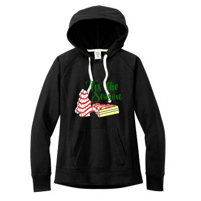 Little Tis' The Season Christmas Tree Cakes Debbie Becky Jen TShirt Women's Fleece Hoodie