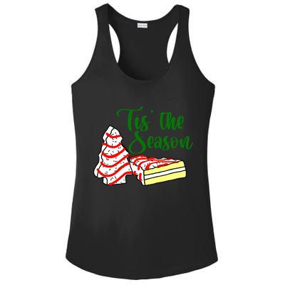 Little Tis' The Season Christmas Tree Cakes Debbie Becky Jen TShirt Ladies PosiCharge Competitor Racerback Tank