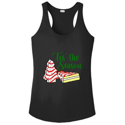 Little Tis' The Season Christmas Tree Cakes Debbie Becky Jen TShirt Ladies PosiCharge Competitor Racerback Tank