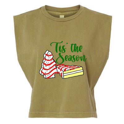 Little Tis' The Season Christmas Tree Cakes Debbie Becky Jen TShirt Garment-Dyed Women's Muscle Tee