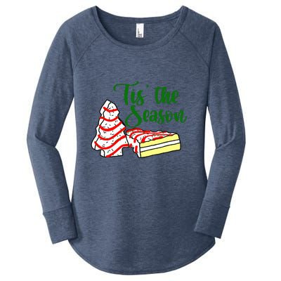 Little Tis' The Season Christmas Tree Cakes Debbie Becky Jen TShirt Women's Perfect Tri Tunic Long Sleeve Shirt